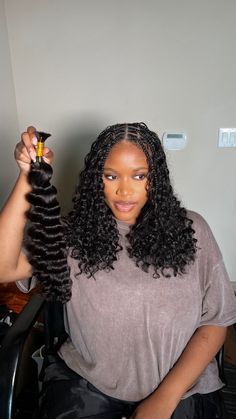 Knotless Boho Box Braid Bob, Boho Knotless Braids Human Hair Bob, Short Curly Boho Braids, Curly Braid Bob, Bob Length Boho Knotless Braids, Short Knotless Boho Braids, Knotless Boho Braids Bob, Shoulder Length Boho Knotless Braids, Curly Braids Short