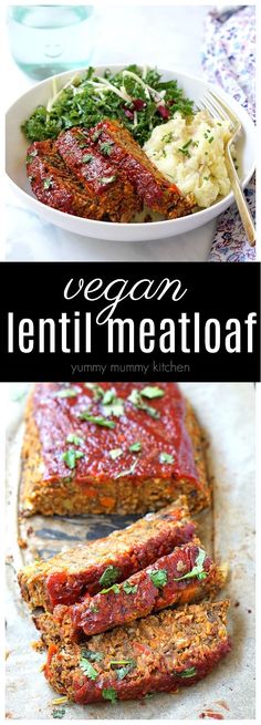 vegan lentil meatloaf is an easy and healthy dinner