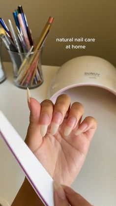 Natural Nail Care Tips, Diy Natural Nails, Nail Care At Home, Health Nails, Nail Natural, Nail Routine, 3d Square, Diy Makeup Remover