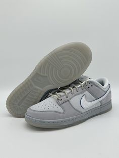 Gray Leather Skate Shoes With Gum Sole, Gray Leather Custom Sneakers With Gum Sole, Nike Gray Leather Skate Shoes, Designer Gray Sneakers With Round Toe, Nike Dunk Low Wolf Grey, Retro Shoes, Nike Dunk Low, Dunk Low, Nike Dunk