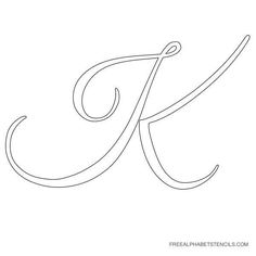 the letter k is made up of two lines and has been drawn in one line