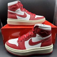 Nike Air Jordan 1 Elevate High Summit White Red Dn3253 116 Women Size 9.5. Brand New Condition. Never Worn. Box With No Lid 100% Authentic Women Size 9.5 Model #: Dn3253-116 Contact Us With Any Questions You May Have. We Offer Bundle Discount, Shipping Savings. Check Out Our Store! We Have Cool Clothing From Brands Nike, Jordan, Under Armour, Etc. We Also Have For Sale New Or Used Video Games. Make Sure To Follow Us For Regular Footwear & Clothing. University Red Lace-up Jordan Shoes, Red Synthetic Platform Sneakers With Round Toe, Red Synthetic Round Toe Platform Sneakers, Sporty Platform Sneakers With Red Sole And Round Toe, Red Platform Sneakers With Red Sole, Red Lace-up Platform Sneakers In Synthetic Material, University Red High-top Synthetic Sneakers, University Red Mid-top Synthetic Sneakers, Red Low-top Platform Sneakers With Rubber Sole