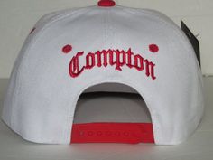 New hat compton 3 d embroidered white/red snap-back flat billsnap-back adjustablewhite/red-under the bill is gray100%polyesterask about our wholesales priceswe do combine shipping White Hip Hop Trucker Hat With Flat Bill, White Fitted Hat For Baseball Season Streetwear, White Hip Hop Snapback Hat For Streetwear, White Adjustable Fitted Hat For Hip Hop, White Snapback Hat With Embroidered Logo For Streetwear, White Snapback Hat For Streetwear With Flat Crown, White Flat Crown Baseball Cap For Streetwear, White Hip Hop Fitted Baseball Cap, White Flat Brim Snapback Hat For Streetwear