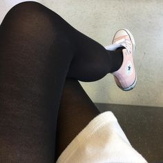 Colored Tights Outfit, Wool Tights, Colored Tights, Black Tights, Adidas Sneakers, Stockings, Tights