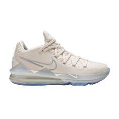 Find NIKE Lebron 17 Low 'easter on Editorialist. The Nike LeBron 17 Low ‘Light Cream’ showcases an understated cream finish throughout the upper, built with a blend of stretchy textile and perforated leather. Branding hits include a Nike Swoosh outlined in iridescent detailing, along with LeBron’s crown logo in mismatched coral and blue accents on the heels of both shoes. The low-top rides on a midsole that combines Nike React cushioning in the forefoot with a visible Max Air unit under the heel. Cream High-top Sneakers For Sports, Cream Low-top Basketball Shoes For Sports, Cream High-top Sneakers With Cushioned Footbed For Sports, Cream High-top Sneakers With Cushioned Footbed, Cream Lace-up Basketball Shoes, Cream Sneakers With Air Max Cushioning For Sports, Cream Basketball Shoes With Cushioned Footbed For Streetwear, Cream Basketball Shoes With Boost Midsole For Streetwear, Lebron 17 Low