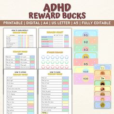 the printable reward bucks for kids to use