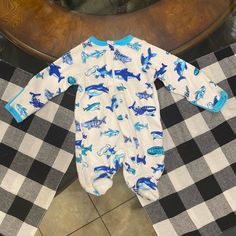 Wonder Nation Blue/White Shark Footed Sleeper. Size Preemie. This Is Brand New /Never Worn!! Super Cute!! Has Built In Mittens In The Sleeves. Message Me With Any Questions!! Price Is Negotiable So Send Me An Offer! Bundle To Save Lots More!! #Wondernation #Wondernationsleeper #Wondernationsleepersizepreemie #Preemie #Preemiesleeper #Preemiefootessleeper Casual Blue Printed Onesie, White Onesie With Cartoon Print For Sleepover, White Printed Onesie For Bedtime, White Onesie With Cartoon Print For Playwear, White Cartoon Print Onesie For Playwear, Blue Long Sleeve Onesie With Cartoon Print, Printed White Onesie For Playtime, Casual Blue Onesie For Playtime, Casual Blue Onesie For Playwear