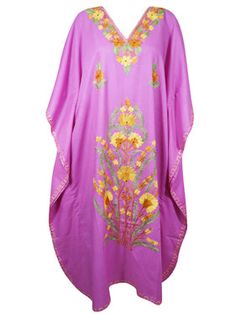 Women's Travel Kaftan Purple Boho Maxi Dress, Gift L-3XL Purple Bohemian Short Sleeve Kaftan, Long Purple Bohemian Kaftan, Flowy Purple Bohemian Kaftan, Floor-length Purple Bohemian Kaftan, Bohemian Embroidered Kaftan Beach Cover-up