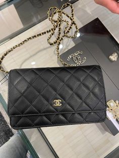 Chanel Wallet On Chain WOC GHW (Black)Un & 100% d. Supplied in its original packaging. DETAILSBlackCaviar leatherGold hardware Need assistance? Use our Sourcery service or speak to a member of our team via WhatsApp Chanel Wallet On Chain, Chanel Woc, Black Handbag, Wallet On Chain, Black Caviar, Designer Handbag, Chanel Wallet, Timeless Handbag, Chanel Black