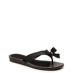 Guess-Tutu Matte Jelly Sandal Add a feminine touch to your casual beach attire with the Tutu thong sandals from Guess! With a cute bow accent and rhinestone embellishments, these flirty flat sandals will become your go-to flip flops this season. This darling jelly sandal is sure to sweeten your warm weather style! Black Synthetic Jelly Sandals For The Beach, Black Slip-on Jelly Sandals Casual, Spring Non-slip Black Jelly Sandals, Black Slip-on Jelly Sandals For The Beach, Non-slip Black Jelly Sandals For The Beach, Beach Attire, Jelly Sandals, Thong Sandals, Cute Bows