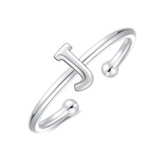 PRICES MAY VARY. SILVER INITIAL RINGS for WOMEN: This initial silver rings for women teen girls is a fashion style ring, suitable for any. 26 styles initials rings by your choice, each initial ring has a different meaning. You can choose one or more initial ring for your friend or family, which means loving them forever. ADJUSTABLE STERLING SILVER RINGS: As a kind of open initial ring, you can adjust ring sizes according to your need. So you don't have to worry too much about the size of the rin Silver Stackable Initial Open Ring, Silver Initial Ring, Initial Rings, Silver Rings For Women, Letter Ring, Presents For Her, Initial Ring, Cute Rings, Ring Sizes