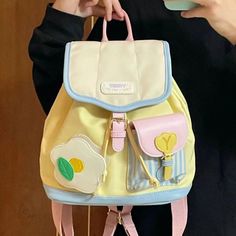 45586741100765 Y2k Women, Tas Bahu, Kawaii Backpack, Mini S, Mini Backpacks, Japanese Sweet, Floral Patchwork, Student Bag, School Bags For Girls