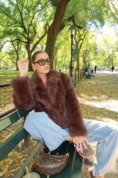 nyc fall, central park, fall fits, fall fashion, autumn, pinterest inspo, fall outfit inspo, brown coat, fur coat, winter wadrobe Fall Seattle Outfits, Cold Nyc Outfit, Winter Outfits Photoshoot, Nyc December Outfit, Winter Ig Pictures, Brown Fur Coat Outfit, Ootd Frio, California Winter Outfits, Outfit Inspo Brown