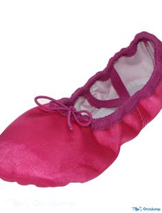 OrcaJump - Child Girls Ballet Shoes Flat Bow Tie Heel Gore Elastic Slip-on Green Yellow Fuchsia/Silk Pink Ballet Dance Shoes With Round Toe, Pink Synthetic Closed-toe Dance Shoes, Pink Synthetic Closed Toe Dance Shoes, Pink Closed Toe Dance Shoes For Spring, Pink Round Toe Dance Shoes For Spring, Pink Round Toe Ballet Dance Shoes, Satin Ballet Slippers, Ballet Shoes Flat, Yoga Shoes