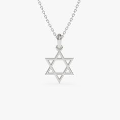 Made to Order Gold KT: 14K Solid Gold (also available in 18K upon request) Length & Width: 11.5 x 10 MM Jewish Star Necklace, Star Of David Necklace, Jewish Star, Star Of David, Gold Star, Necklace Sizes, Star Necklace, Gold Charm, Gold Stars