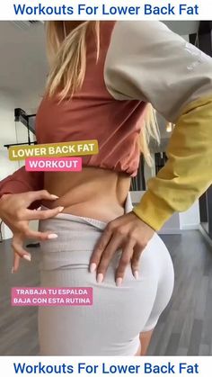 Workouts For Lower Back, Back Rolls, Workouts Routine, Side Fat Workout, Lower Back Fat, Back Workout Women, Back Fat Workout, Lower Back Exercises, Back Fat