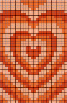 a cross stitch pattern with an orange rose in the center and red petals on it