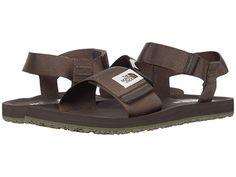 The North Face Skeena Sandal - Men's Shoes : Demitasse Brown/New Taupe Green : The primary materials that compose this product contain a minimum of 20 percent recycled content. Take on warm weather with the stylish comfort and easy on-and-off design of The North Face Skeena sandals. Travel sandals in an eco-friendly, cushioned design. Uppers of recycled nylon webbing with adjustable hook-and-loop straps. Woven logo label hits at upper. Compression-molded EVA midsole offers supportive comfort. 40 Vacation Nylon Sandals With Cushioned Footbed, Nylon Sandals For Summer Vacation, Adjustable Open Toe Nylon Sandals, Adjustable Nylon Open Toe Sandals, Lightweight Nylon Casual Sandals, Nylon Open Toe Sandals For Vacation, Open Toe Nylon Sandals For Vacation, Adjustable Nylon Sandals For The Beach, Nylon Open Toe Beach Sandals