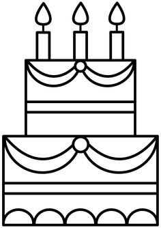 a birthday cake with candles on it is outlined in the shape of a square frame