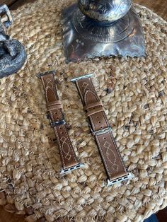 Genuine leather Apple Watch band.  Band measures 5/8" in size 38mm - 40mm Band measures 3/4" in size 42mm - 44mm Stitch Apple Watch, Leather Apple Watch Band, Apple Watch Bands Leather, 38mm Apple Watch Band, Apple Watch Band, Apple Watch Bands, Watch Band, Watch Bands, Apple Watch