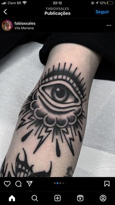 an all seeing eye tattoo on the arm