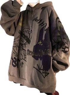 Goth Hip hop Style Oversize Hoodie Men's Oversize Graffiti Print Hoodie - AnotherChill Winter Graffiti Print Hoodie, Winter Graffiti Print Hoodie Sweatshirt, Winter Streetwear Sweatshirt With Graffiti Print, Oversized Graffiti Print Hoodie For Fall, Graffiti Print Hoodie For Streetwear, Urban Style Graffiti Print Sweatshirt For Winter, Winter Urban Sweatshirt With Graffiti Print, Urban Winter Sweatshirt With Graffiti Print, Oversized Winter Hoodie With Graffiti Print