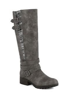 These boots from Sugar are the perfect combination of style and comfort. With a chunky heel and a height of 1.56", they provide both stability and a touch of elevation. The zip closure ensures a secure and snug fit, while the polyurethane material offers durability and a sleek look. Whether you're hitting the town or just running errands, these boots will keep you looking and feeling your best. | Sugar Women's Izzac Boots, 9M Wide Calf Boots, Wide Calf, Wide Boots, Sleek Look, Chunky Heel, Boot Shoes Women, Chunky Heels, Fashion Boots, Running Errands