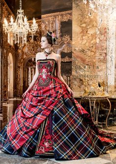 L Haute Couture Plaid #tartan #fashion - Carefully selected by GORGONIA www.gorgonia.it Tartan Fashion, 파티 드레스, Wedding Dresses 2014, Plaid Shirts, Scottish Wedding, فستان سهرة, Moda Vintage, Gorgeous Gowns, Kilt