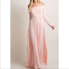 Never Worn Pink Blush Maternity Dress Questions? Leave A Comment Below! Blush Flowy Maxi Dress For Spring, Elegant Blush Maxi Dress For Brunch, Chic Blush Long Sleeve Dress, Chic Long Sleeve Blush Dress, Long Sleeve Blush Dress For Spring, Spring Pink Maxi Maternity Dress, Blush Flowy Maxi Dress, Pink Maxi Maternity Dress For Spring, Pink Maxi Length Maternity Dress For Spring