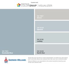 the color scheme for colorsnap visualizer is shown in blue, gray and white