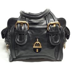 Marc By Marc Jacobs Large Leather Padlock Satchel 9"H X 12"W X 4"D Color: Black - Italian Pebbled Leather Exterior - Front Padlock Accent - 2 Side Zip Pockets - Matte Gold Toned Hardware - Side Hidden Large Slip Pockets W/ Magnetic Closure - Bottom Feet - Thick Trim & Piping Detail - Top Zip Closure - Belted Straps W/ 9.5" Drop - Colorful Cotton Lining - Wall Zip Pocket; Dual Wall Slip Pocket Brand New Condition! Rare Style! Originally Purchased From Barney's New York $548. Sorry No Dustbag. Thick Trim, Handbag Essentials, Black Leather Satchel, Leather Satchel Bag, Jacob Black, Marc Jacobs Bag, Barneys New York, Coach Swagger Bag, Michael Kors Hamilton