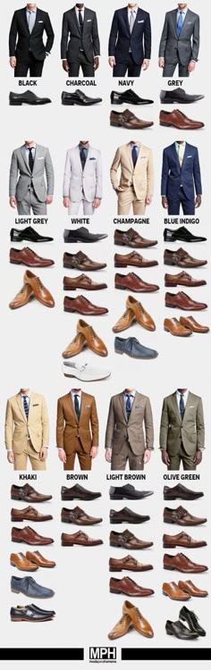 Hier sind echt Tipps und Tricks. Suits And Ties, Style Chart, Suit Shoes, Man Ray, Sharp Dressed Man, Wedding Suits Men, Suit Style, Men's Suits