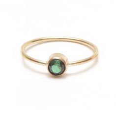 Simple Ethicall Emerald Circa Ring from Favor Jewelry Dainty Gold Band, Simple Stacking Rings, Rings Emerald, Made Jewelry, Bohemian Rings, Minimal Jewelry, Gold Branding, Put A Ring On It, Emerald Stone