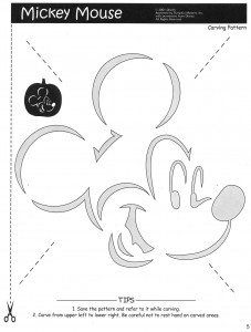 the mickey mouse cutout is shown in black and white, with an outline for it