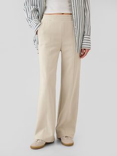 Vintage Soft Wide-Leg Sweatpants Gap Full Length Relaxed Fit Pants, Gap Relaxed Fit Full Length Pants, Gap Relaxed Fit Full-length Pants, Gap Wide Leg Pants For Spring, Gap Relaxed Fit Wide-leg Pants, Beige Casual Wide Leg Pants With Straight Hem, Casual Beige Wide Leg Pants With Straight Hem, Casual Soft Beige Bottoms, Relaxed Fit Wide Leg Pants With Soft Texture