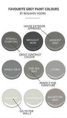 the different shades of gray paint are shown in this diagram, which shows how to use them