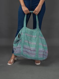 buy any THREE bags and get 50% discount. use code : BUY3FOR50 dimensions are as follows length - 50 cm. length with handel- 76 cm. width - 70 cm. WASHCARE : MACHINE WASH One of a kind .(Handmade kantha bag) customs order accept Our vintage Kantha Stitch bags are a perfect combination of style and practicality. Each bag is made from upcycled vintage Indian saris then hand stitched in the homes of North Indian artisan women. Each piece, unique as the hands that lovingly stitched it, tells a story. Large Green Shoulder Bag For Daily Use, Large Hobo Bag For Daily Use, Large Eco-friendly Shoulder Bag For Market, Large Green Casual Shoulder Bag, Casual Large Green Shoulder Bag, Green Cotton Hobo Tote Bag, Large Capacity Satchel Bag For Market, Large Green Shoulder Bag For Everyday Use, Large Capacity Satchel Shoulder Bag For Market