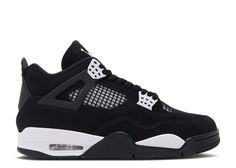 Jordan 4 Retro 'White Thunder' - Air Jordan - FQ8138 001 - black/white/black White And Black Jordans 4s, Jordans That Go With Everything, J 4 Shoes, Jordan 4s White Thunder, Black And White Jordan 4’s, White Jordans 4s, Black Jordan 4’s, Black Shoes Jordans, White Thunder Jordan 4