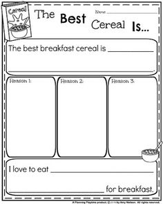 the best cereal is worksheet for students to practice their reading skills and read alouds