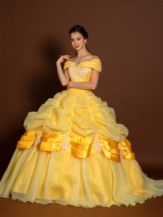 【リリアーヌ】販売価格￥168000（税別） | ウエディングドレス.jp Wedding Dresses Dark Green, Dresses Dark Green, Princess Wedding Dresses, Princess Wedding, Gown Wedding, Birthday Dresses, Yellow Dress, Ball Gown