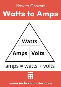 an image with the words how to convert volts to amps in red and white