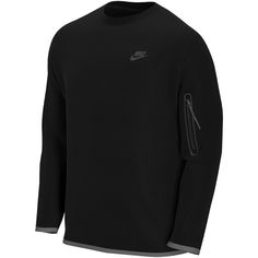 Sweatshirt Nike Sportswear Tech Fleece Added Warmth Without Extra Weight. This Crew Perfects The Things You Already Love About Sweatshirts. The Smooth, Low-Loft Tech Fleece Keeps You Warm Without Feeling Bulky, So You Can Layer With Ease During The Chilly Months. Stretchy Trim On The Cuffs And Hem Help Hold In Your Heat, And The Signature Zippered Pocket On The Sleeve Keeps You Equipped For Your City Adventures. Smooth On Both Sides, Tech Fleece Offers Premium Warmth And An Elevated Look Without Nike Pullover Hoodie, Nike Sportswear Tech Fleece, Armor Hoodie, Sweatshirt Nike, Shirts Nike, Navy Blue Sweatshirt, Low Loft, Nike Pullover, French Terry Hoodie