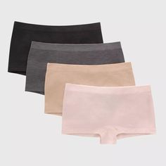 Hanes Girls' 4pk Seamless Boy Shorts - Colors May Vary M : Target Rave Outfits Shorts, Seamless Panty, Outfits Shorts, Boy Shorts Panties, Cute Outfits For School, Kids Outfits Girls, Rave Outfits, College Life, Boy Shorts