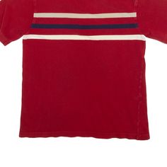 Item is in good used condition. >Size: S >Armpit To Cuff: 20" >Armpit To Cuff: 4" >Collar To Hem: 26" Vintage Red Long Sleeve T-shirt, Retro Red Crew Neck Shirt, Retro Red Cotton Shirt, Lacoste Polo Shirts, Lacoste Polo, Striped Short, Striped Shorts, Polo Shirt, Cuff