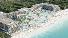 an artist's rendering of the resort and its surrounding area is shown in this aerial view