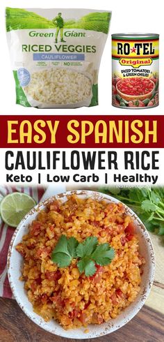 easy spanish cauliflower rice is the perfect low carb, healthy one - dish meal