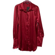 Fashion Nova 24 Seven Satin Shirt In Wine Color Oversized Button Down Shirt Hidden Buttons Size Medium Brand New With Tag Approximate Measurements Laying Flat Pit To Pit 24” Length 32.5” Smoke Free Red Vines, Oversized Button Down Shirt, Shirt Oversize, Fashion Nova Tops, Wine Color, Satin Shirt, Wine Colored, Fashion Nova, Down Shirt