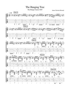 the hanging tree guitar tab with notes