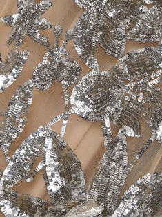 Silver Sequin Dress For Wedding, Elegant Sequin Fabric With Appliques For Party, Wedding And Gala Sequin Fabric, Gala Wedding Embellished Sequin Fabric, Embellished Sequin Fabric For Wedding Gala, Embellished Sequin Fabric For Wedding And Gala, Beauty Sets, Skincare Tools, Tulle Gown