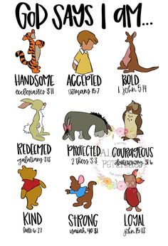 winnie the pooh poster with some words on it